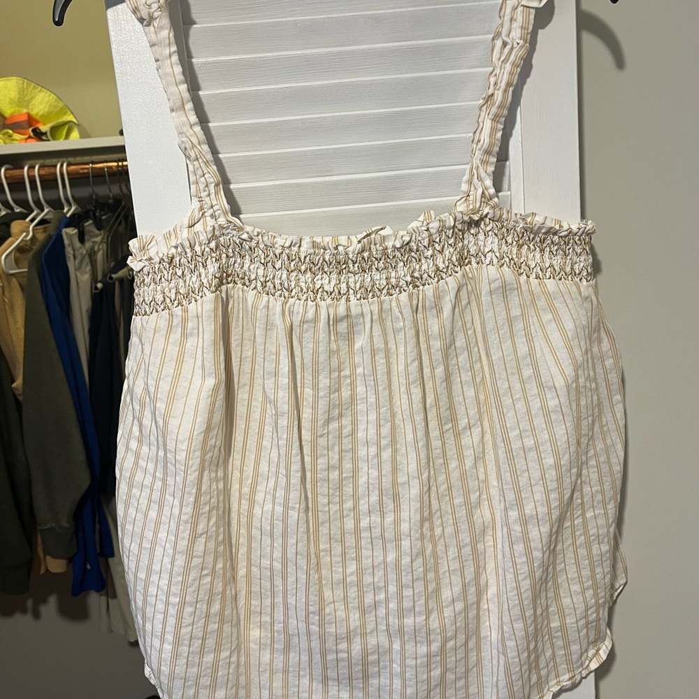 Banana Republic Cream Striped Camisole